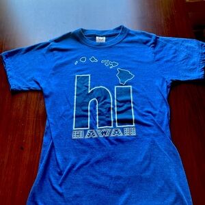 Blue cotton graphic tshirt (Hawaii)